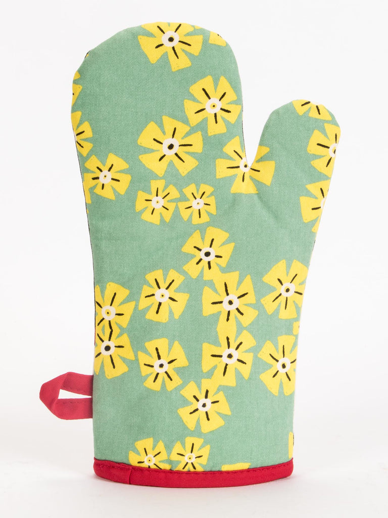 Blue Q Oven Mitt, The Food Has Weed in It, Super-Insulated Quilting,  Natural-Fitting Shape, 100% Cotton, 1 mitt