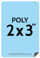 2" x 3" vinyl product label