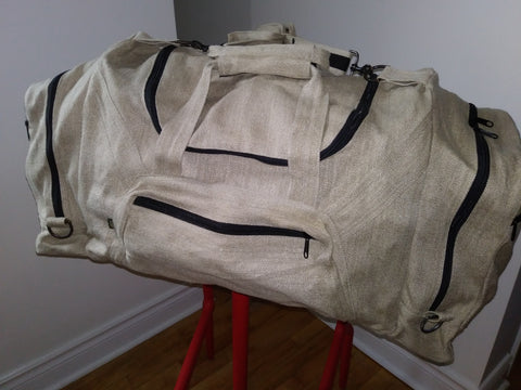 Large Natural Duffle Made from 100% Hemp Fibre from Romania