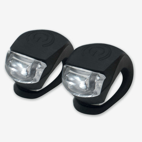 Safety bike lights, white for front and red for rear