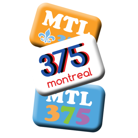 Montreal 375 Retro 2x3" Magnets and Buttons