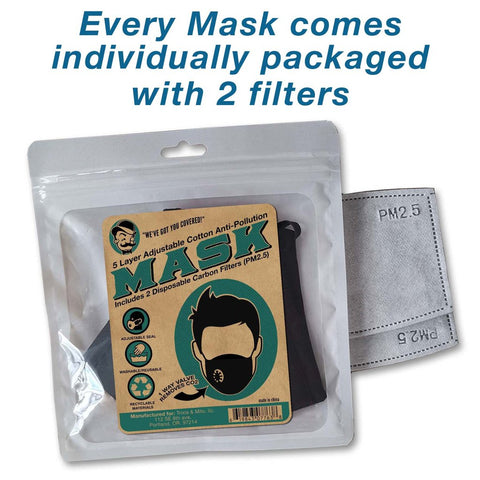 Mask with 2 carbon Filters
