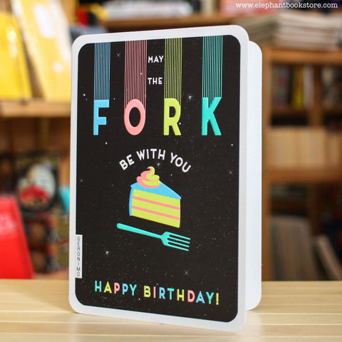 May the Fork blank birthday card