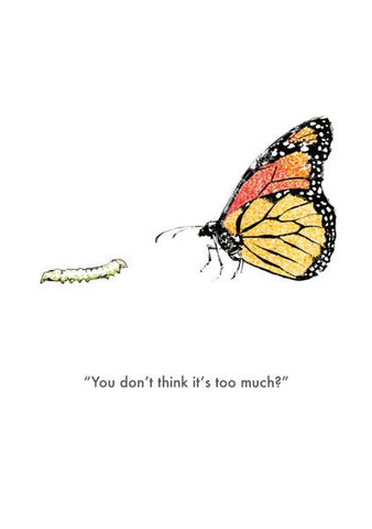 Humourous Monach Butterfly Blank Card