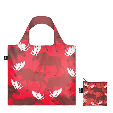 Moose Print LOQI Shopping Bag
