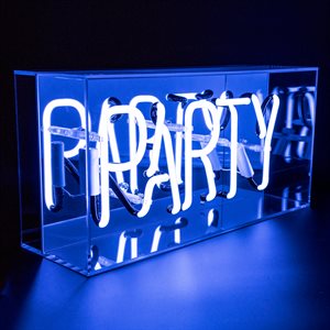 Party Neon Light Acrylic Box for the Bar and Table Tops 