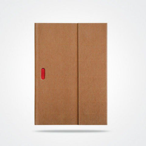 Natural-textured cover containing personal journal with unlined paper