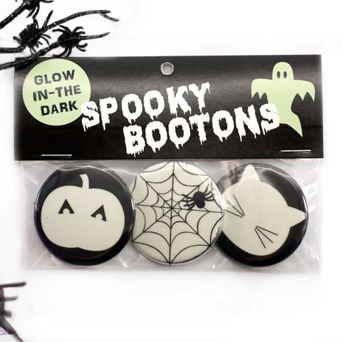 Spooky Glow-In-The-Dark Buttons from People Power Press