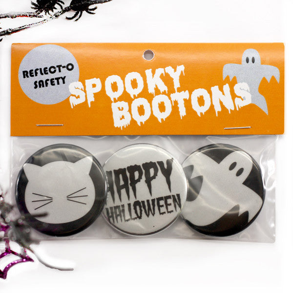 Spooky Reflect-O Safety Buttons from People Power Press