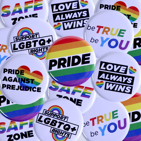 Available to Order Mixed Bag of Pride and Gay Rights Buttons 