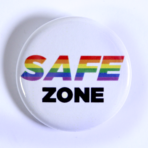 LGBTQ+ Rights Button Collection Safe Zone Pin 