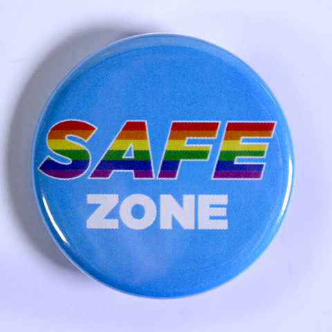 Safe Zone Rainbow LGBTQ+ Button