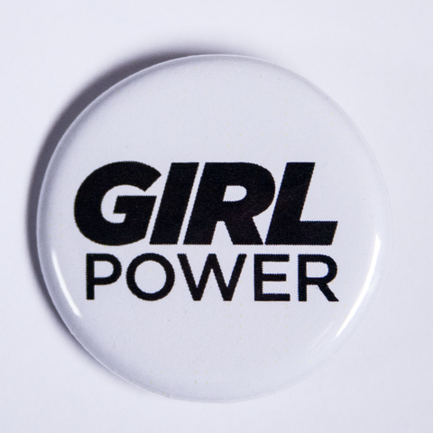 Small Girl Power Pinback Button