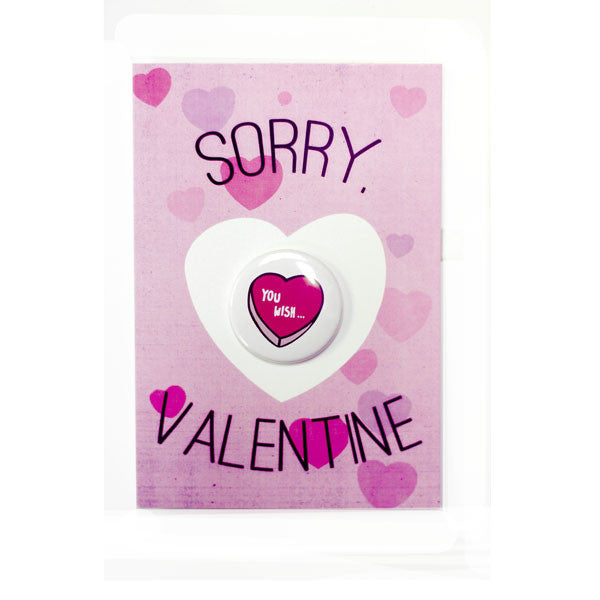 Sorry Valentine - Button Greeting Card