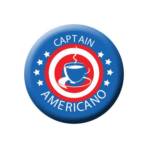 Captain Americano, Red White Blue, Coffee Cup, Coffee Buttons Collection from People Power Press