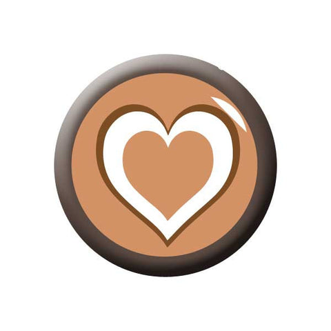 Coffee Heart, Brown, Coffee Buttons Collection from People Power Press