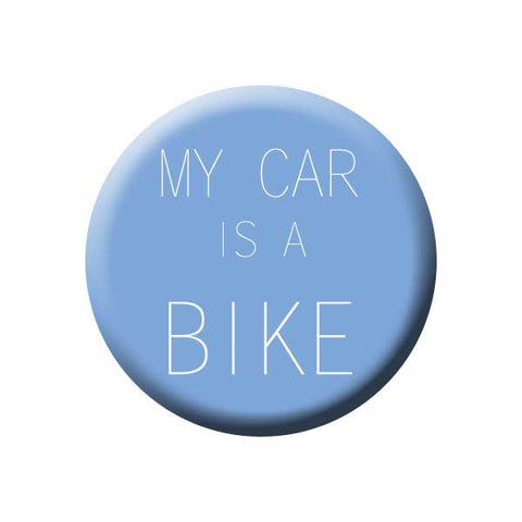 My Car Is A Bike, Blue, Bicycle Buttons Collection from People Power Press