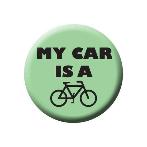My Car Is A Bicycle, Mint Green, Bicycle Buttons Collection from People Power Press