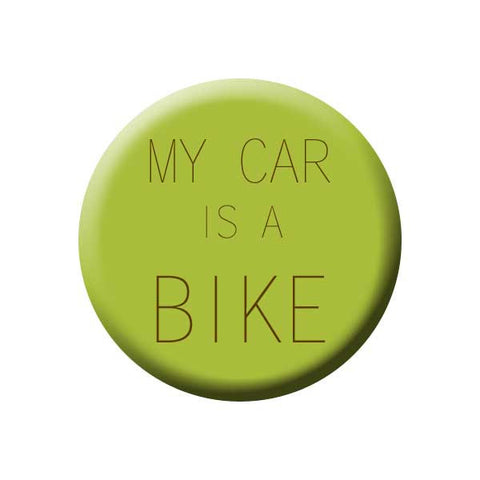 My Car Is A Bike, Olive Green, Bicycle Buttons Collection from People Power Press