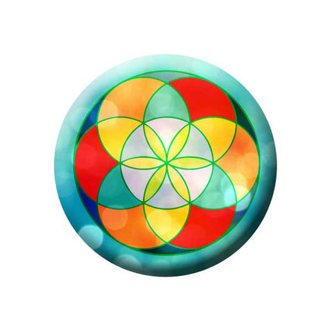 Geometry, Multicolour, Sacred Geometry, Earth Environment Buttons Collection from People Power Press