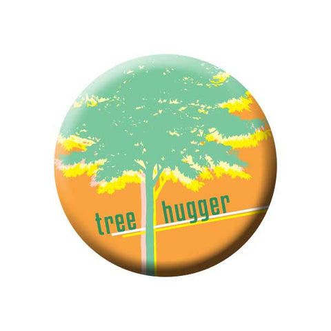 Tree Hugger, Orange, Earth Environment Buttons Collection from People Power Press