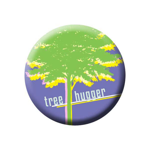 Tree Hugger, Purple, Earth Environment Buttons Collection from People Power Press