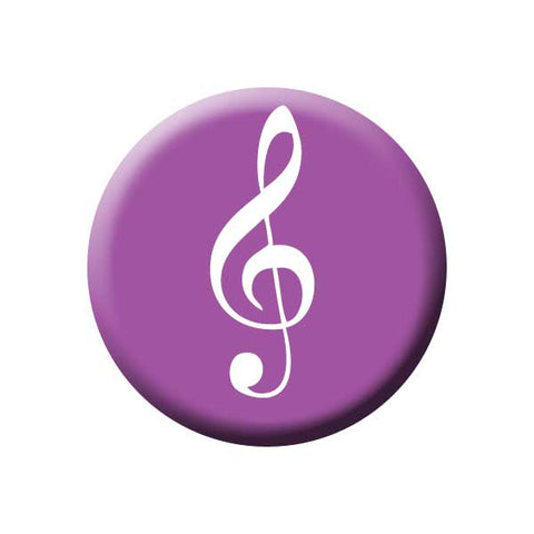 Treble Clef, Purple, Music Record Store Buttons Collection from People Power Press