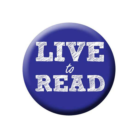 Live To Read, Blue, Reading Book Buttons Collection from People Power Press