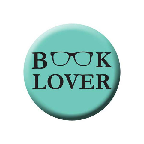 Book lover, Reading Glasses, Teal, Reading Book Buttons Collection from People Power Press