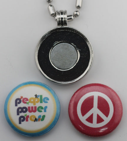 custom button necklace artwork 