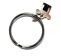 Split Ring Keychain with Tab
