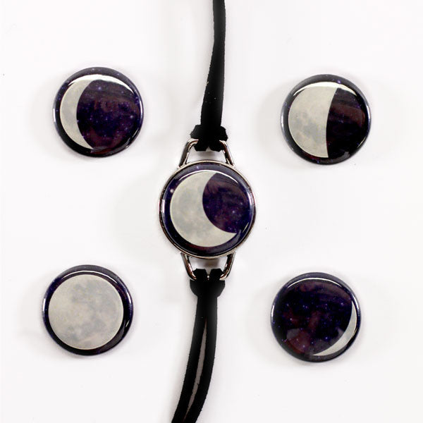 Magnetic Moon Button Bracelet
