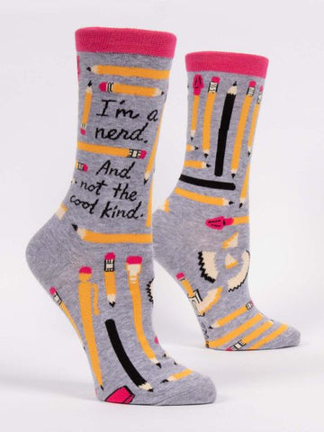 Women's Nerd Cotton Crew Socks