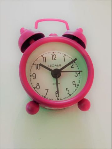Bright Fuschia, Mini Tick Tock Alarm Clock