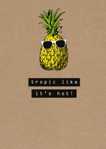 Pineapple Humour Blank Card