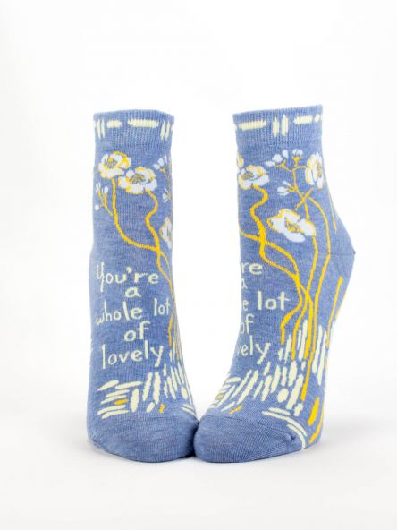 I Identify As A Badass Ankle Socks - Unique Gifts - Blue Q