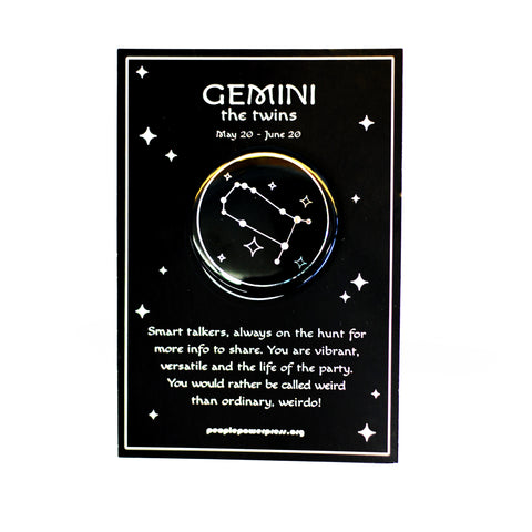 Holographic Zodiac Sign Button Cards