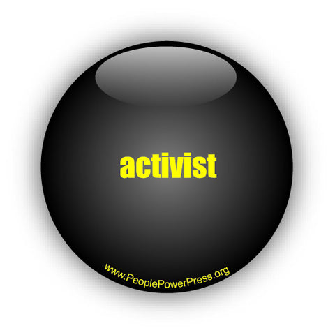 activist button design, activist graphic art