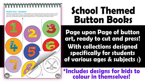 School Themed Button Artwork