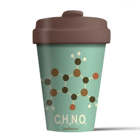 caffeine bamboo coffee cup with lid