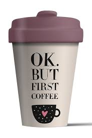 coffee first reusable coffee mug