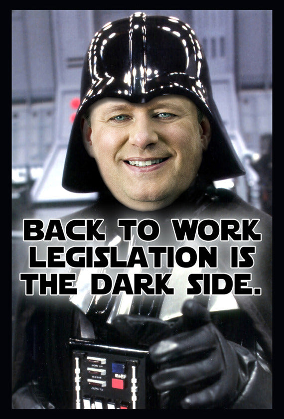 Darth Vader, Stephen Harper and the postal workers