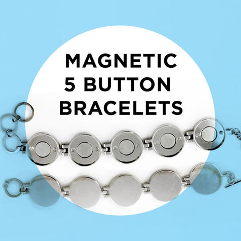 Sale 50% off  DIY Five Bezel Magnetic Button Charm Bracelets by ArtClix