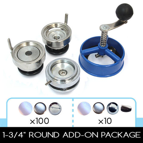 1.75 inch button die and 1-3/4" circle cutter for use with FLEX2000 multi-size button maker press