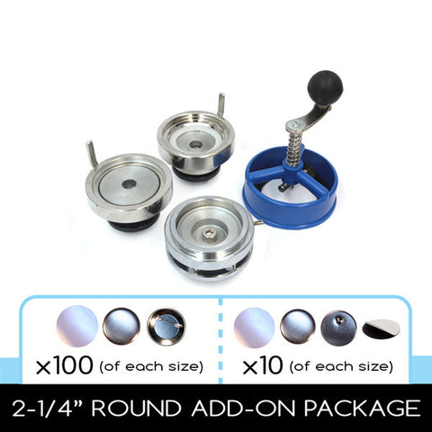 multi size button making kit with pin parts and magnet making supplies from People Power Press