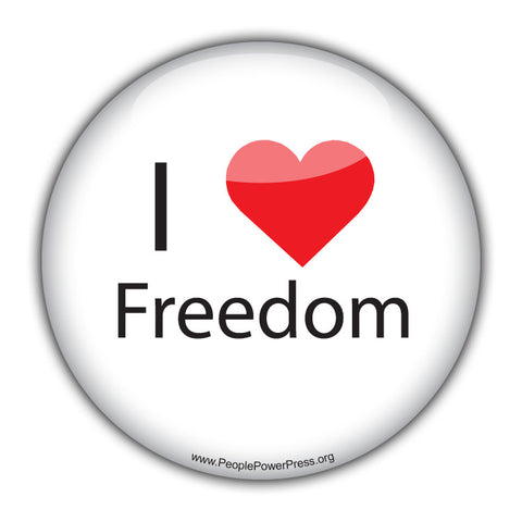 I Heart Freedom - Civil Rights Button