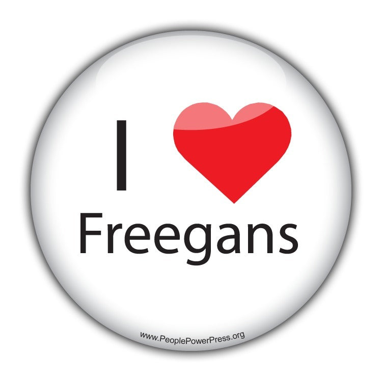 I Heart Freegans - Vegetarian Button