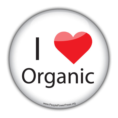 I Heart Organic - Environmental button.