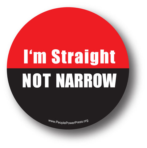 Im Straight, Not Narrow - Queer Button