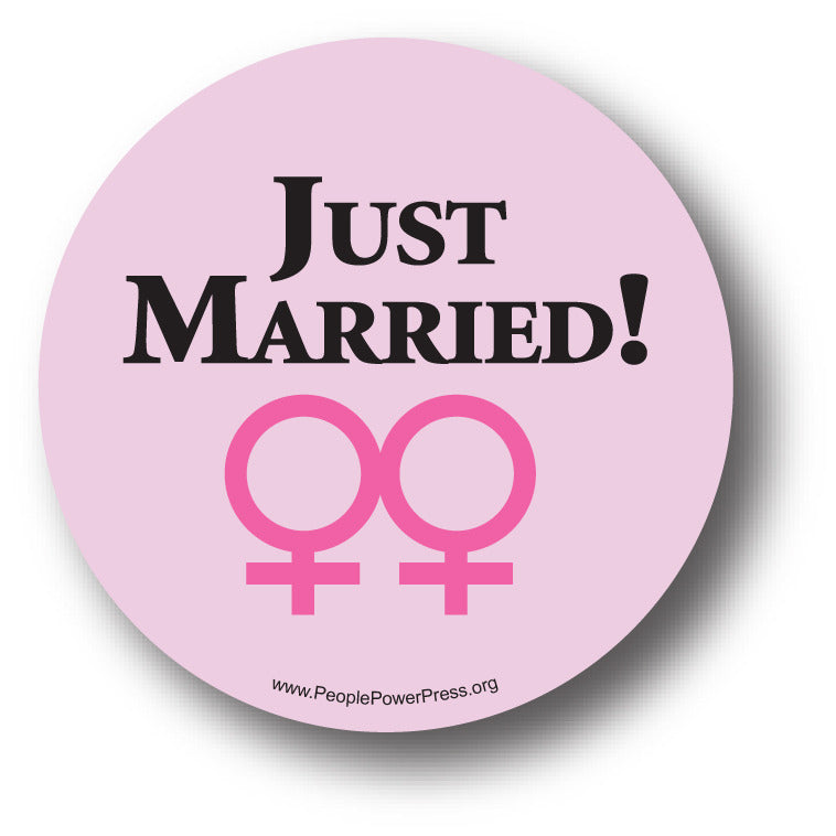 Just Married - Girls - Queer Button